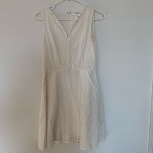 White linen dress